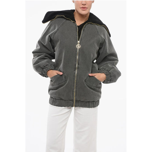 Patou Übergroße Denim-Jacke mit Wattierung