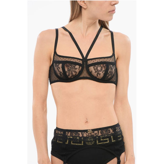 Dolce & Gabbana HOT STUFF Balconette-BH aus transparenter Spitze mit Bügeln