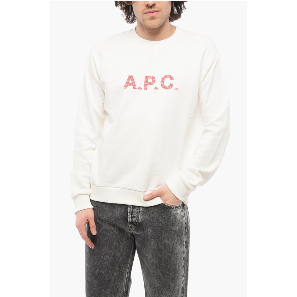 A.P.C. TIMOTHY Sweatshirt mit Rundhalsausschnitt aus gebürsteter Baumwolle und kontrastierender