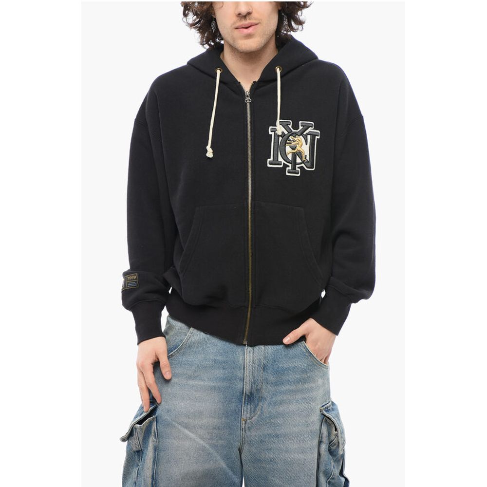 Champion Sweatshirt aus Baumwoll-Fleece mit geprägter Stickerei und Reißverschluss C