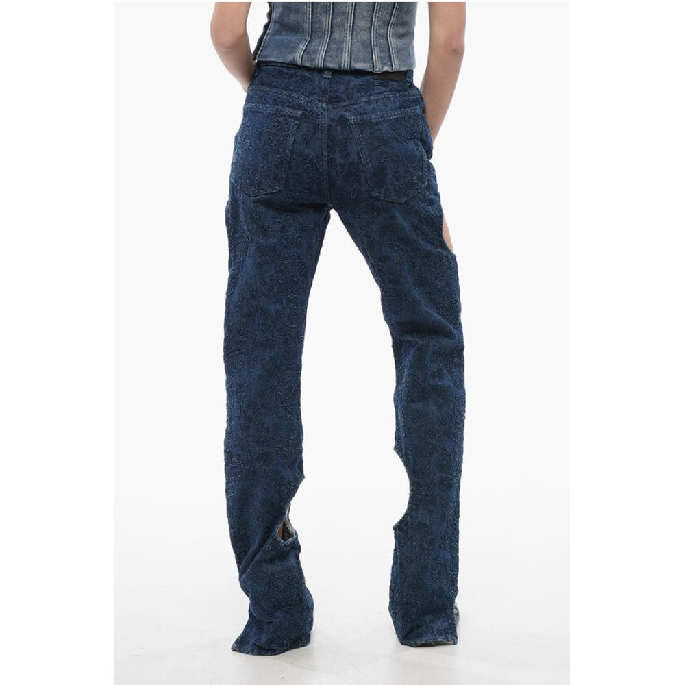 Off-White All-Over bestickte METEOR Dark Washed Denims 22cm