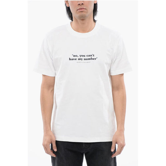 Off-White Bedrucktes NUMBER-T-Shirt mit schmalem Schnitt