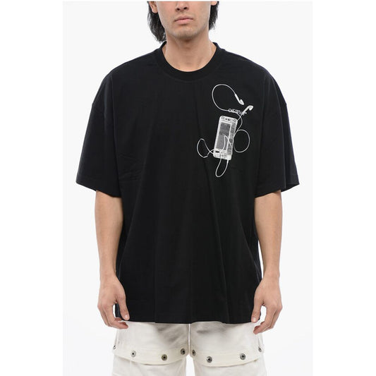 Off-White Bedrucktes SCAN-T-Shirt in Übergröße
