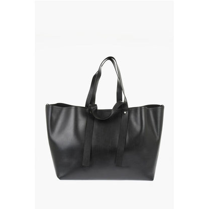 Off-White Einfarbige Leder-Wochenendtasche