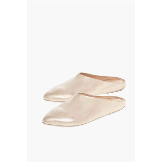 Marsell Leder-Pantoletten mit Vintage-Effekt