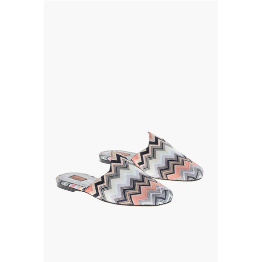Missoni ALICUDI Pantoletten aus Stoff mit Zickzack-Motiv