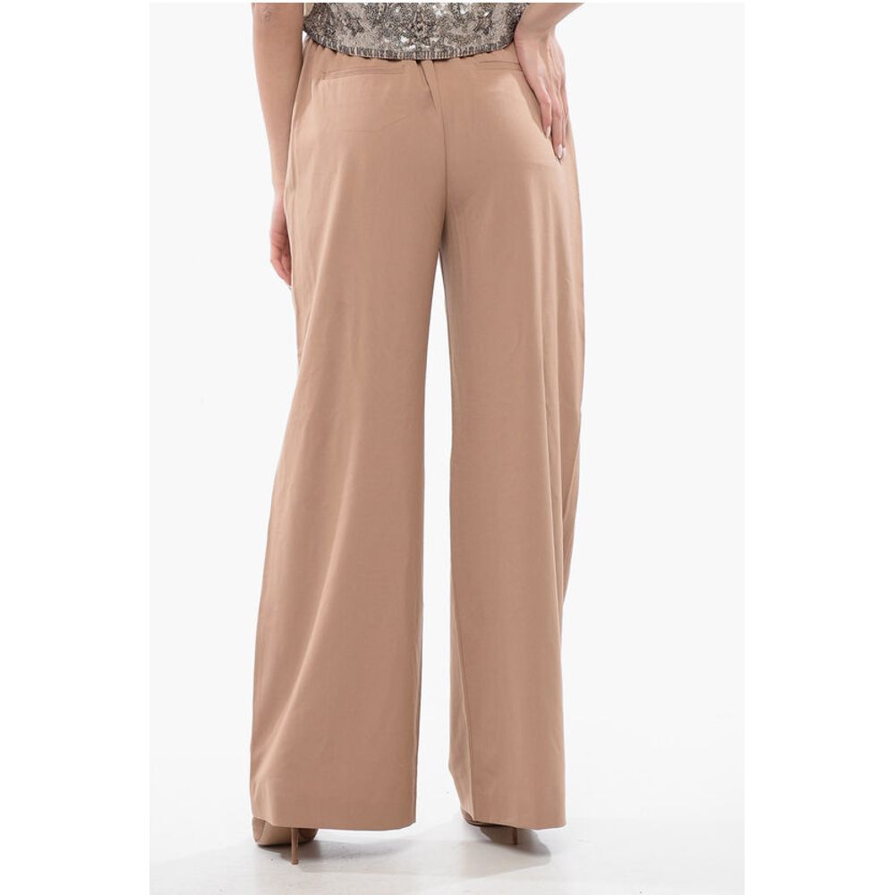 AllSaints Einfach plissierte ALEIDA Palazzo-Hose mit Kordelzug in der Taille