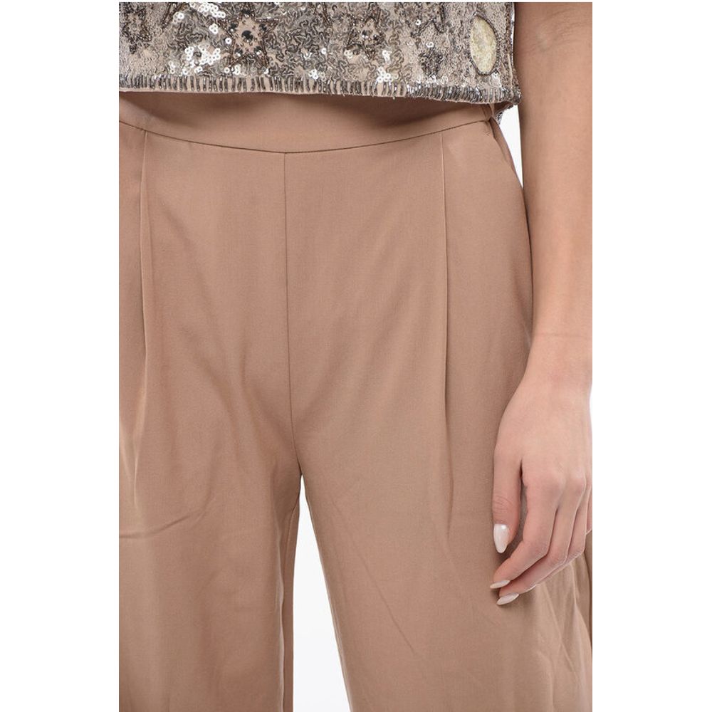 AllSaints Einfach plissierte ALEIDA Palazzo-Hose mit Kordelzug in der Taille