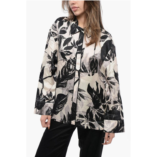 AllSaints Bluse mit Pflanzenmotiv aus Satin SOFI