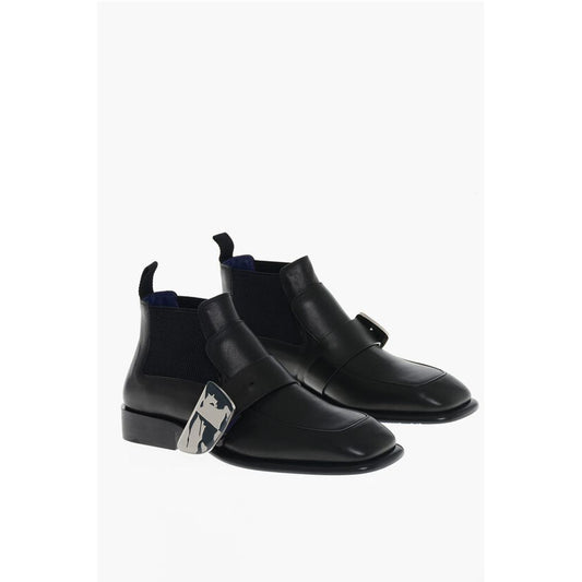 Burberry Chelsea-Stiefel aus Leder mit EDK-Schnalle