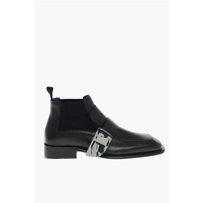 Burberry Chelsea-Stiefel aus Leder mit EDK-Schnalle