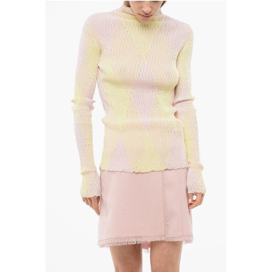 Burberry Rollkragenpullover aus Seidenmischung mit Argyle-Motiv