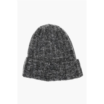 Saint Laurent Beanie aus Wollmischung mit Logoaufnäher