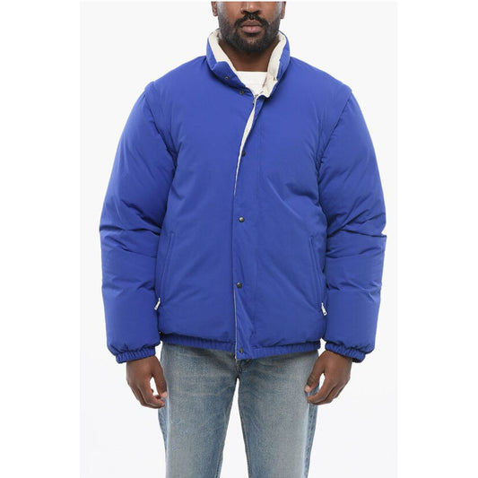 Gucci Nylon-Daunenjacke mit gesticktem Logo und abnehmbaren Ärmeln