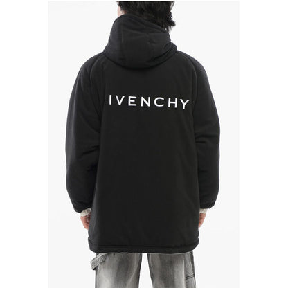 Givenchy Gepolsterte Parka-Jacke mit Reißverschluss und gesticktem Logo