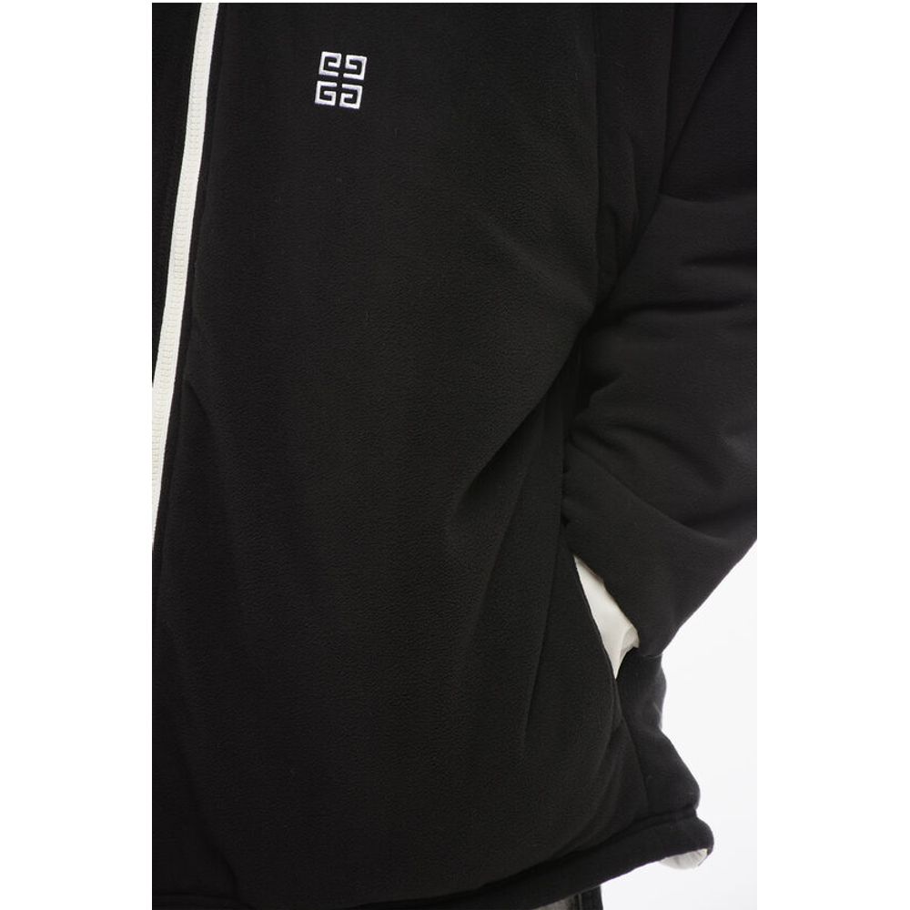Givenchy Gepolsterte Parka-Jacke mit Reißverschluss und gesticktem Logo