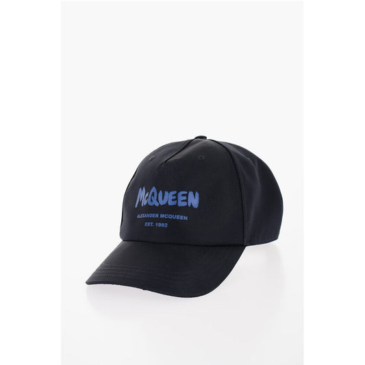 Alexander McQueen Einfarbige Kappe mit gedrucktem Logo