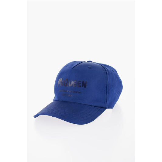 Alexander McQueen Einfarbige Kappe mit gedrucktem Logo