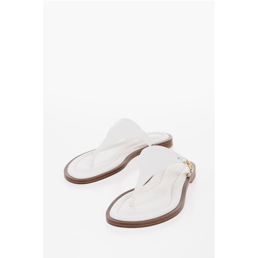 Michael Kors MICHAEL Leder DANIELLA Zehenstegsandalen mit Gold-Effekt Mo