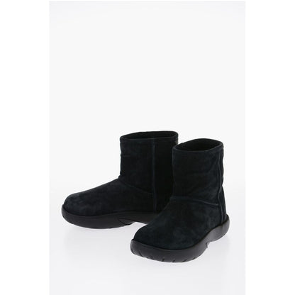 Bottega Veneta SNAP-Stiefel aus Shearling mit Logo-Applikation