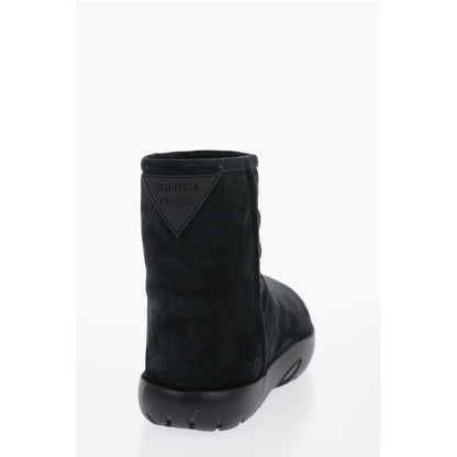 Bottega Veneta SNAP-Stiefel aus Shearling mit Logo-Applikation
