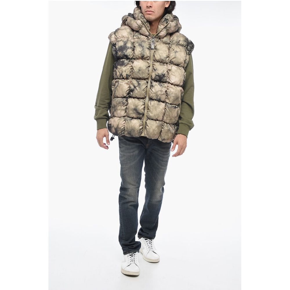 Diesel Gesteppte W-RALLE-SL Weste mit Tie-Dye Druck