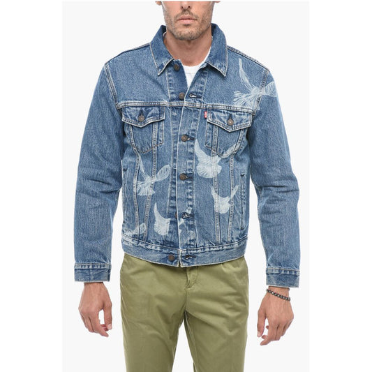 Levi's 3.PARADISE Trucker-Denim-Jacke mit Tauben-Muster