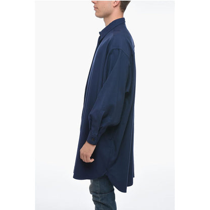 Destin Twill-Wolle LINDA Überhemd mit versteckter Knopfleiste