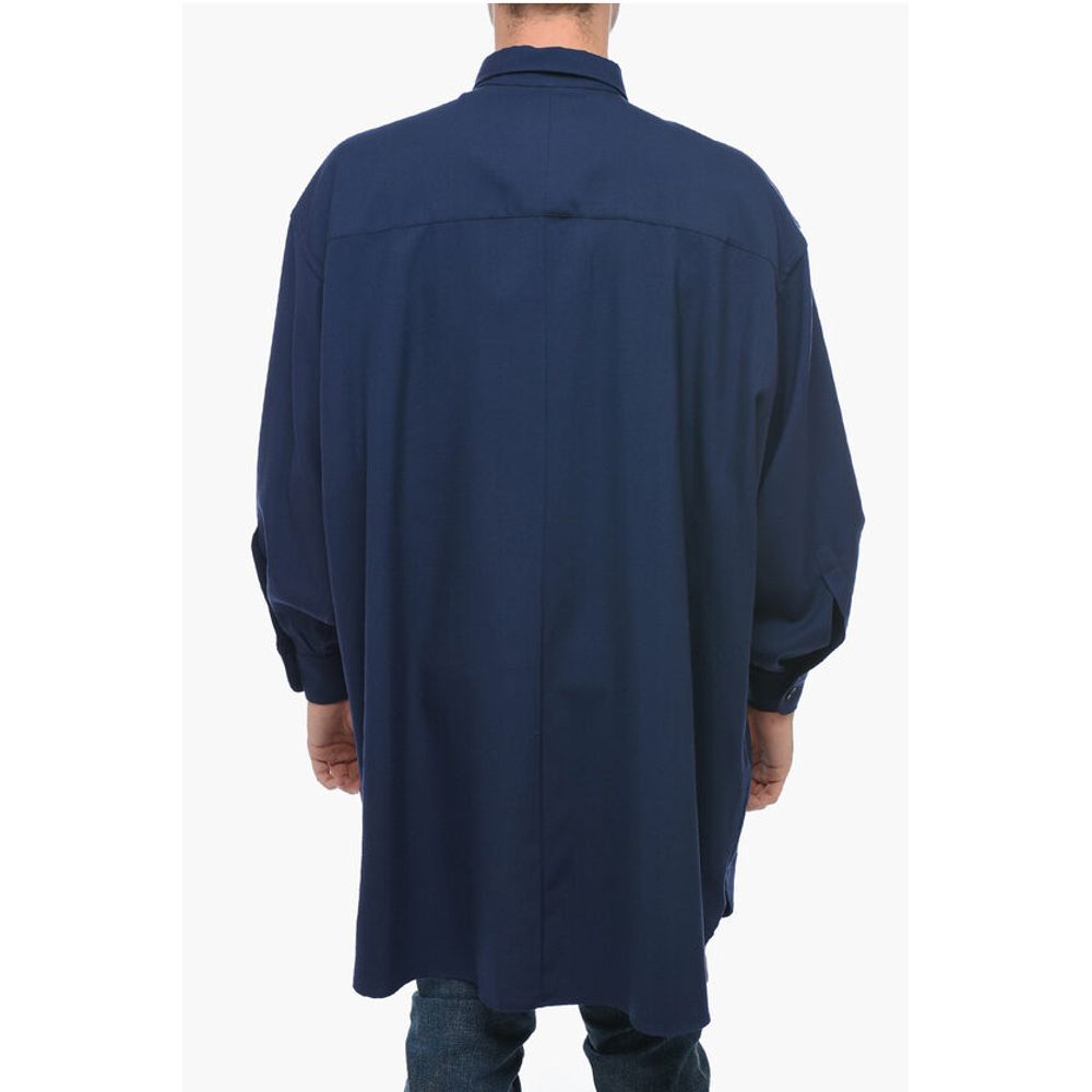 Destin Twill-Wolle LINDA Überhemd mit versteckter Knopfleiste