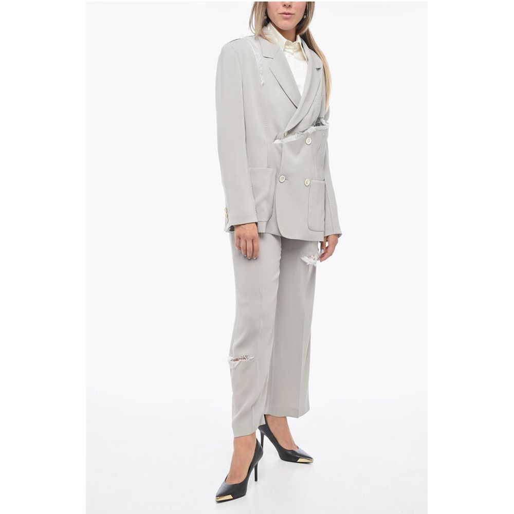 Undercover Zweireihiger Cut-out-Blazer mit Spitzendetails
