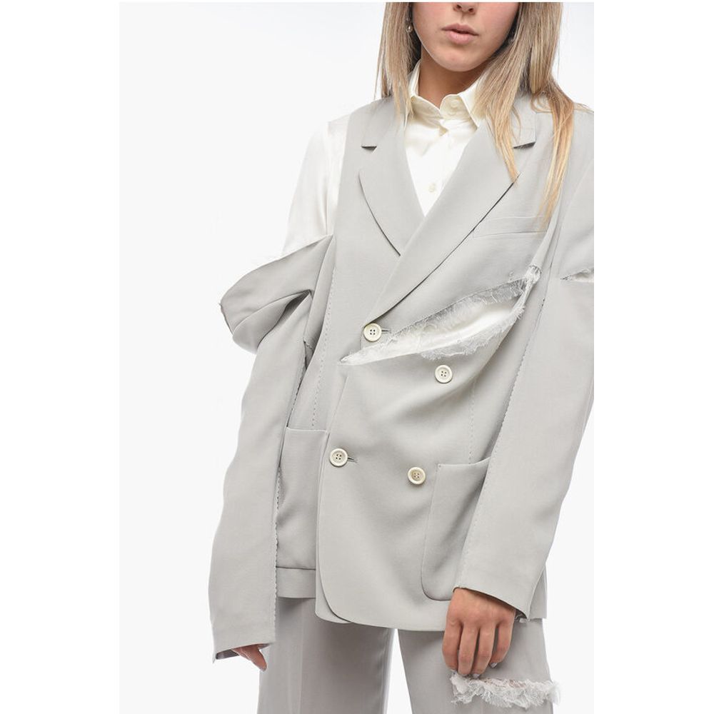 Undercover Zweireihiger Cut-out-Blazer mit Spitzendetails
