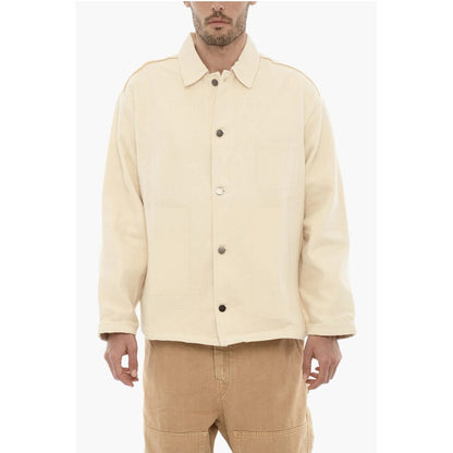 Airei Unifarbenes leichtes Baumwoll-Overshirt
