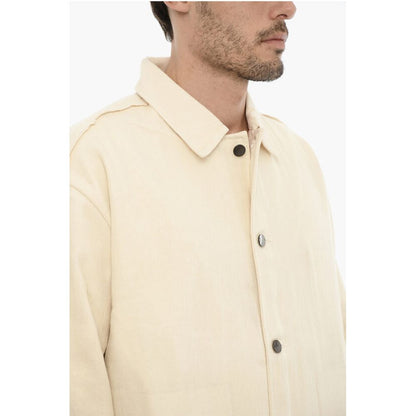 Airei Unifarbenes leichtes Baumwoll-Overshirt