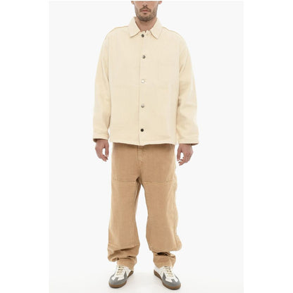 Airei Unifarbenes leichtes Baumwoll-Overshirt