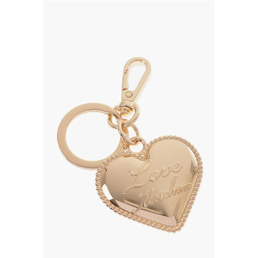 Moschino LOVE Schlüsselanhänger mit Goldeffekt und herzförmigem Charme