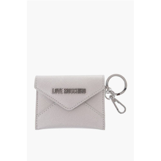 Moschino LOVE Saffiano-Kunstleder-Schlüsselanhänger mit Umschlag