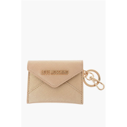 Moschino LOVE Saffiano-Kunstleder-Schlüsselanhänger mit Umschlag