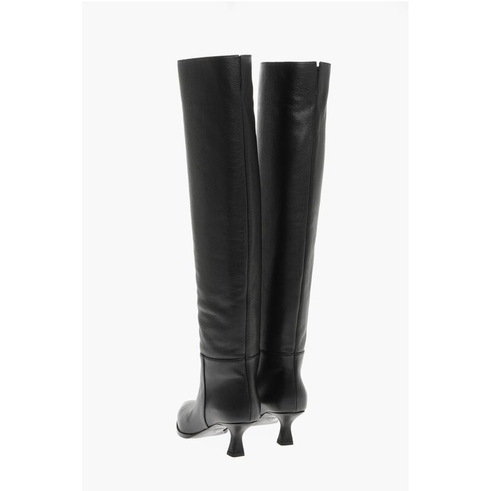 3Juin Over-the-Knee-Stiefel aus Leder mit spitzer Zehe