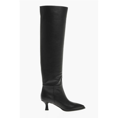3Juin Over-the-Knee-Stiefel aus Leder mit spitzer Zehe