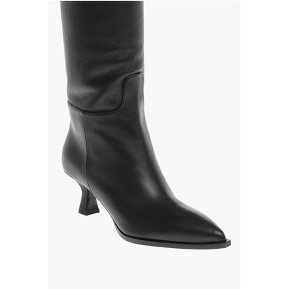3Juin Over-the-Knee-Stiefel aus Leder mit spitzer Zehe