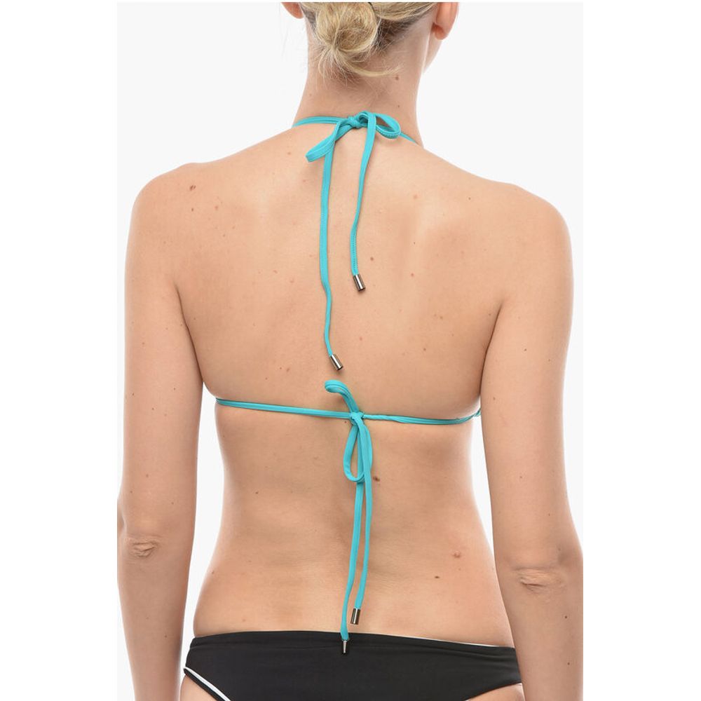 Karl Lagerfeld Logo bedrucktes Triangel-Bikini-Oberteil