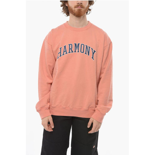 Harmony Logo bedrucktes Sweatshirt aus gebürsteter Baumwolle mit Rundhalsausschnitt