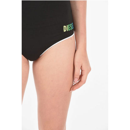 Diesel Bedruckter Logo-Bikinislip mit hoher Taille