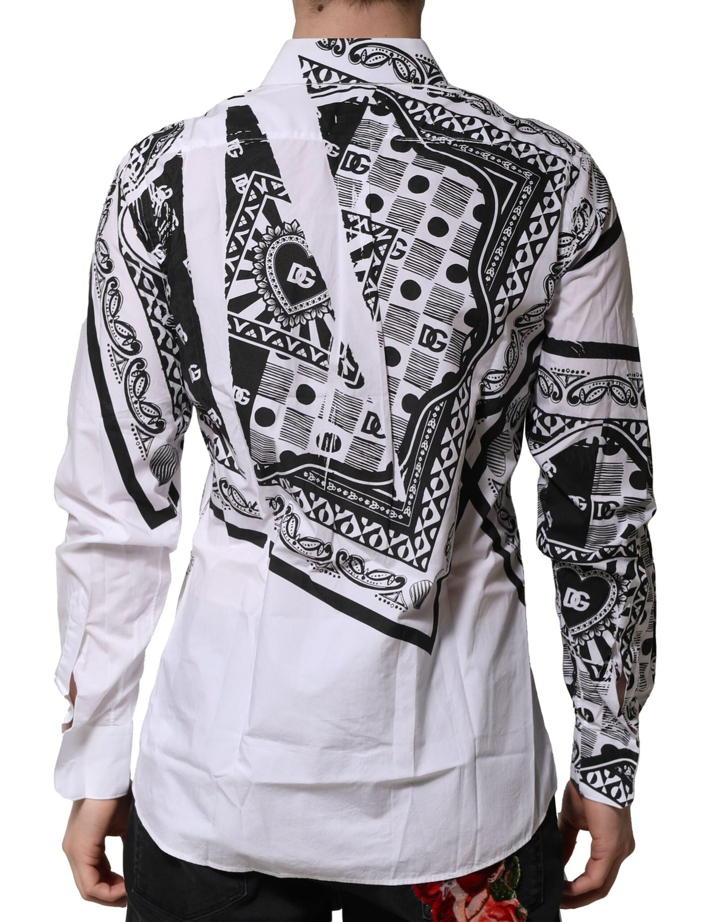 Dolce & Gabbana Weißes MARTINI Hemd mit Bandana-Druck