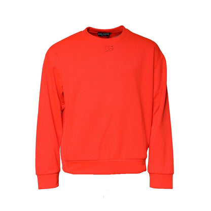 Dolce & Gabbana Orange Polyester DG Logo Sweatshirt Pullover
