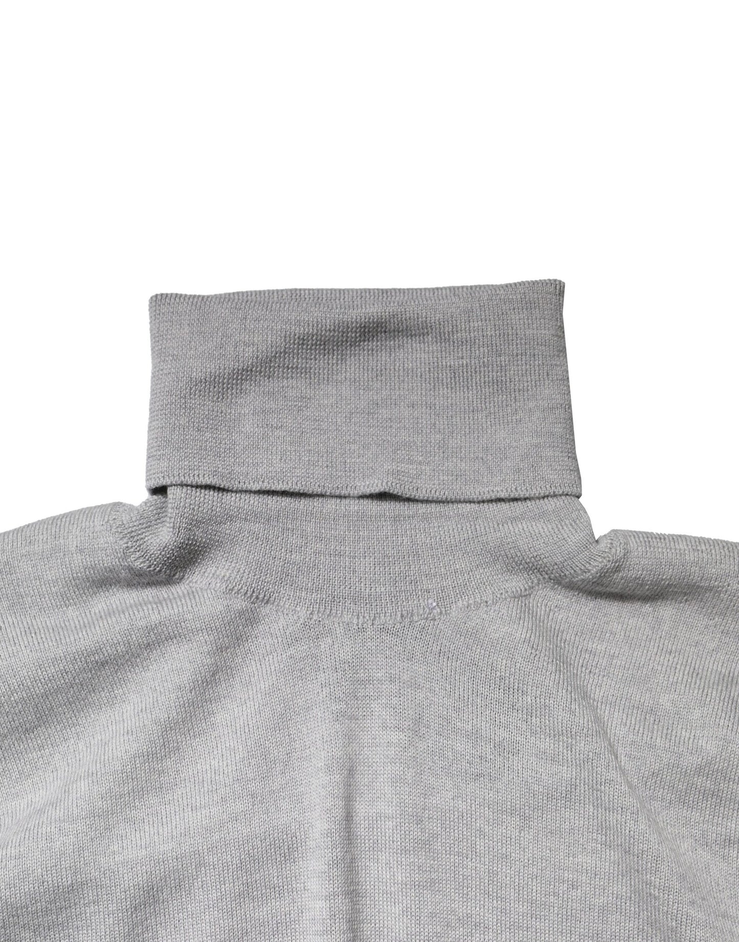 Dolce & Gabbana Grauer langärmeliger Rollkragenpullover Pullover