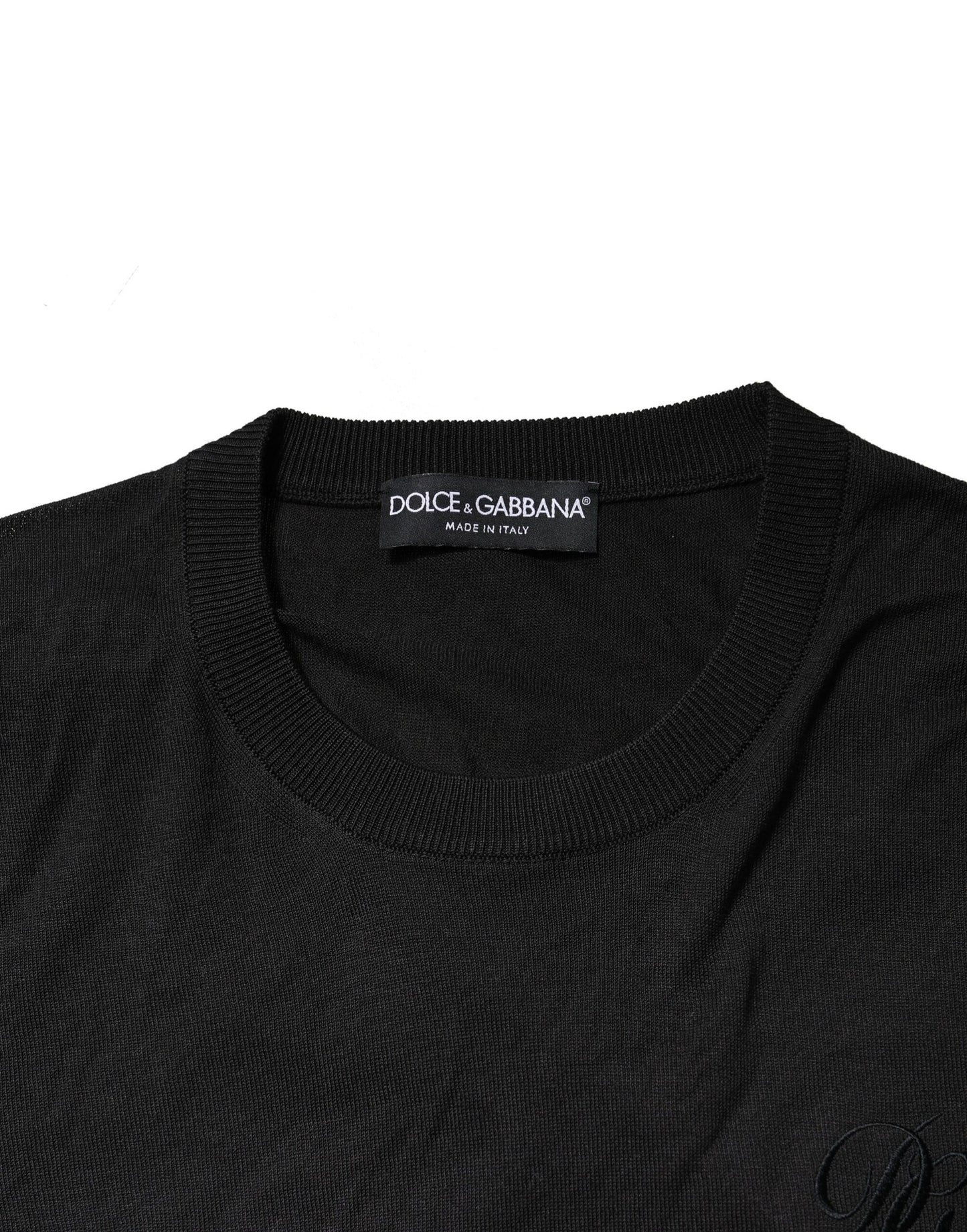 Dolce & Gabbana Schwarz Baumwolle DG Logo Herren Sweatshirt Pullover