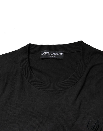 Dolce & Gabbana Schwarz Baumwolle DG Logo Herren Sweatshirt Pullover