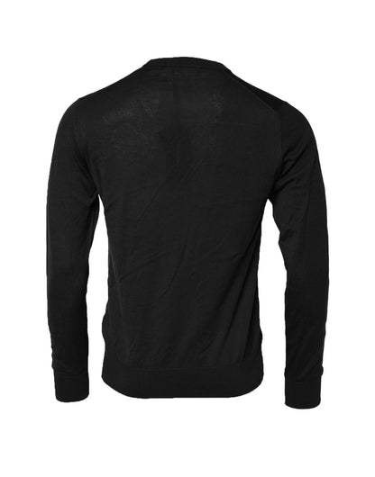 Dolce & Gabbana Dunkelgraues DG Logo Sweatshirt aus Baumwolle Pullover