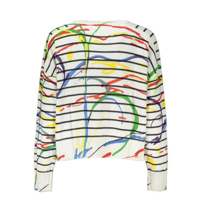 Desigual Schicker Pullover mit Rundhalsausschnitt und Kontrastdetail